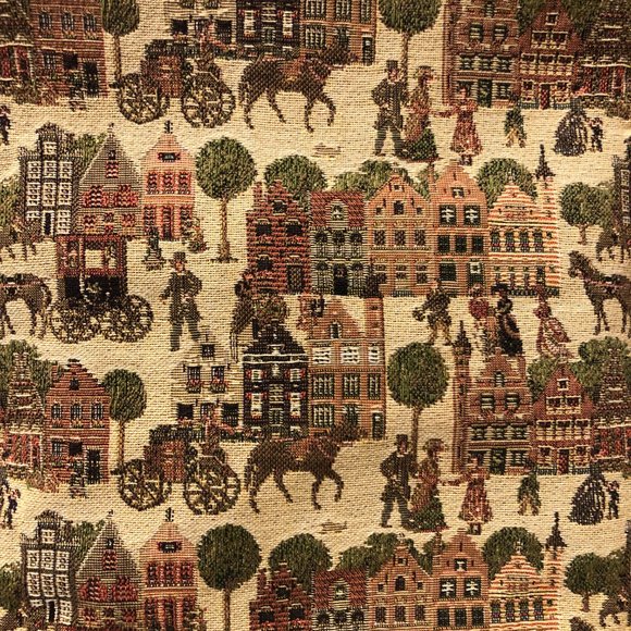 AUTHENTIC &HANDMADE TAPESTRY EMBOSSED BRAIDED LEATHER BAG AND BACKPACK SET. - Picture 2 of 9